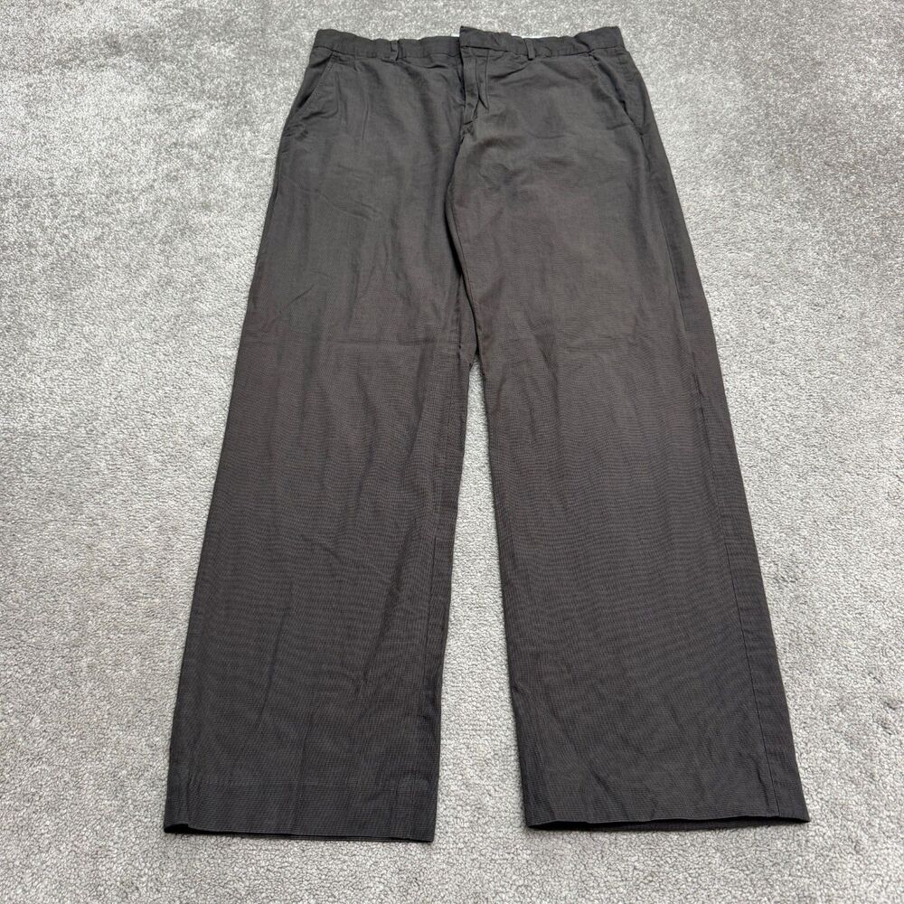 Banana Republic Modern Slim Fit Dress Pants Mens 34x32 Dark Gray Straight Cotton